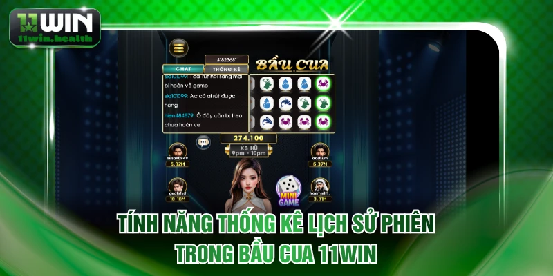 Bầu Cua 11WIN - Game Bài Minh Bạch, Đổi Thưởng Siêu Tốc 3 Tính năng thống kê lịch sử phiên trong Bầu Cua 11WIN